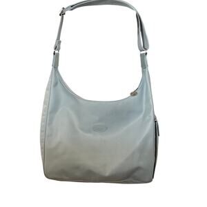 Longchamps nylon hobo - pale blue gray